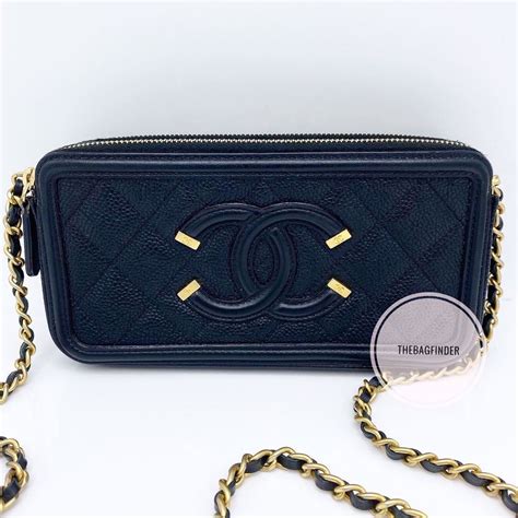 chanel wallet on chain filigree